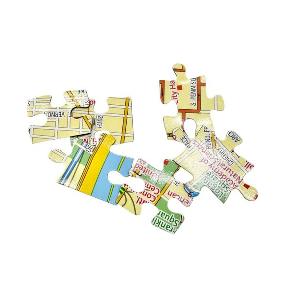 Philadelphia City Magnetic Puzzle 100 Pieces In Canister Map Design By E-Q Toys - Picture 4 of 4